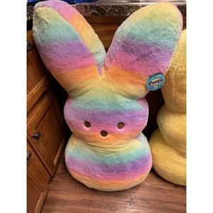 Peeps Jumbo Plush Rainbow Pastel Easter Bunny Stuffed XL Giant 38" New 2022